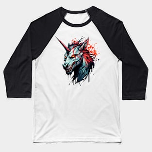 Creepy Unicorn Baseball T-Shirt